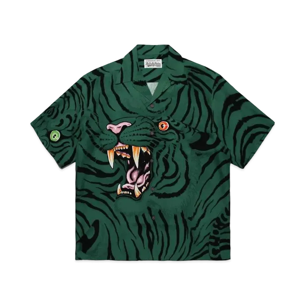 WACKO MARIA TIM LEHI Hawaiian Shirt "Green"