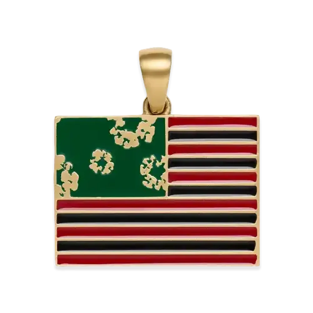DENIM TEARS Pan African Flag Pendant "Red/Black/Green"