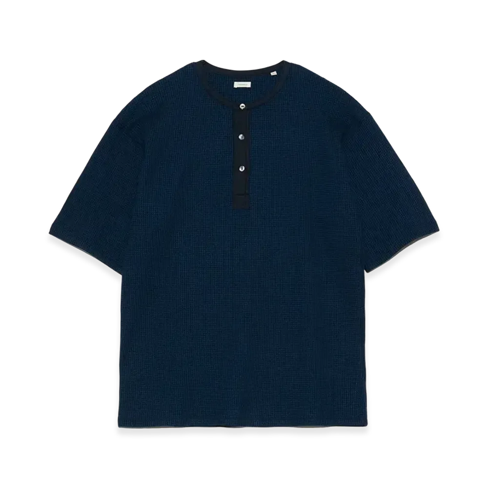 nanamica Henry Neck Thermal Sweat Tee "Navy"