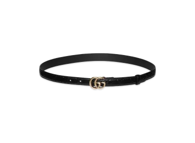 GUCCI Women's Leather GG Marmont Belt "Black"