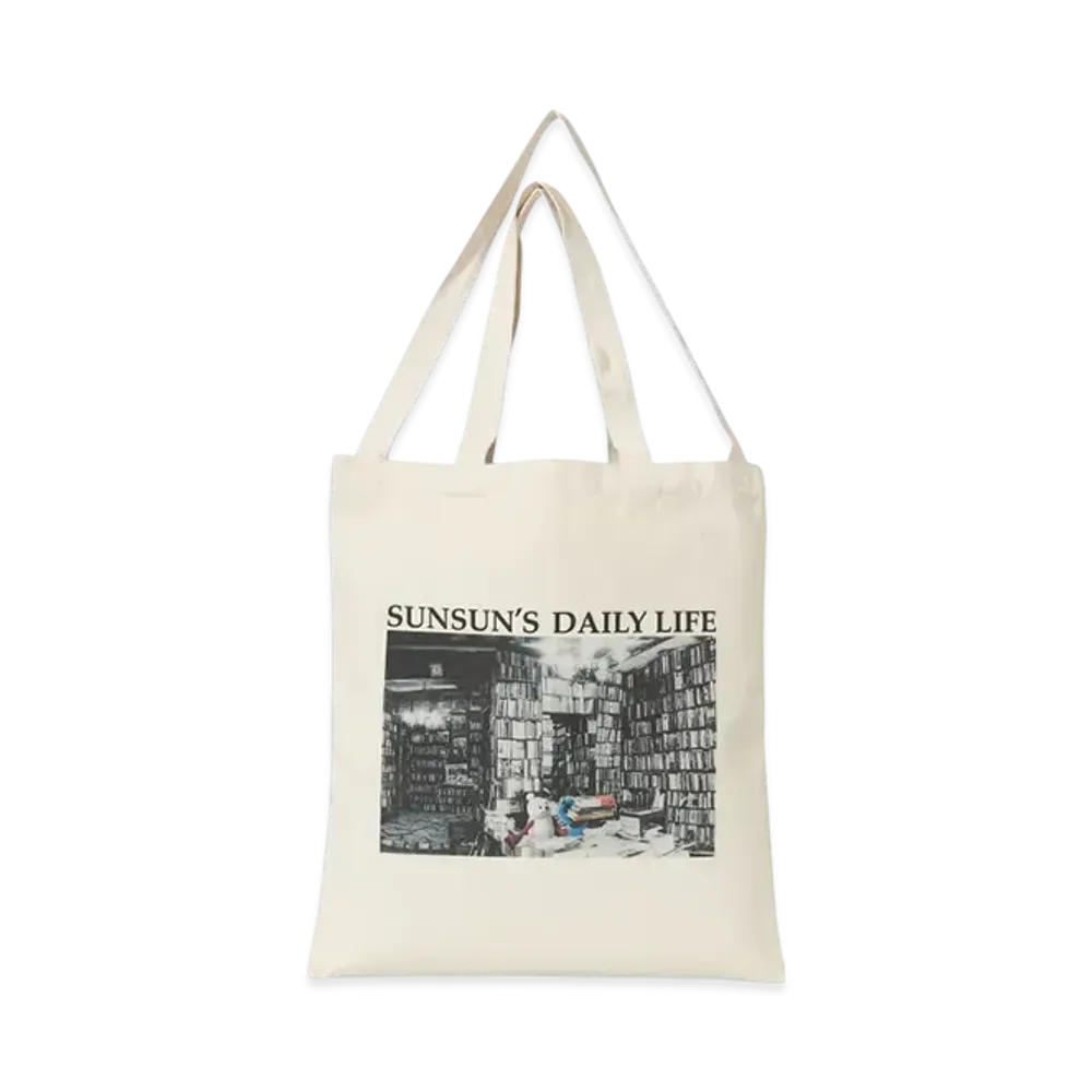 B:MING by BEAMS x PUPPET SUNSUN / Photo Print Tote Bag "BookStore"