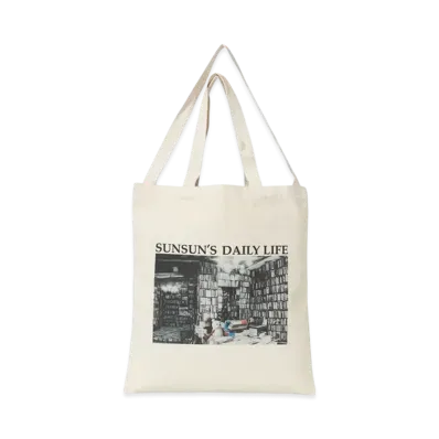 B:MING by BEAMS x PUPPET SUNSUN / Photo Print Tote Bag "BookStore"