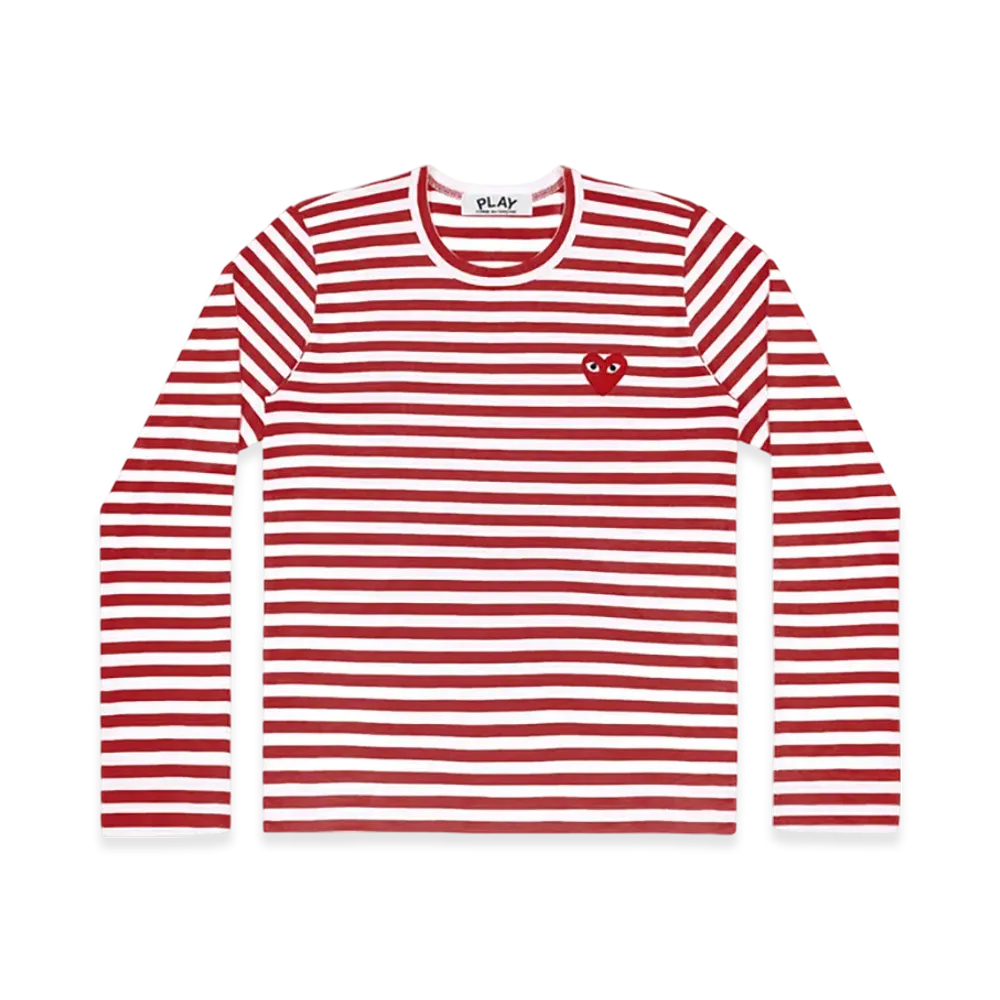 PLAY COMME des GARCONS Striped L/S T-Shirt Ladies "Red/White"