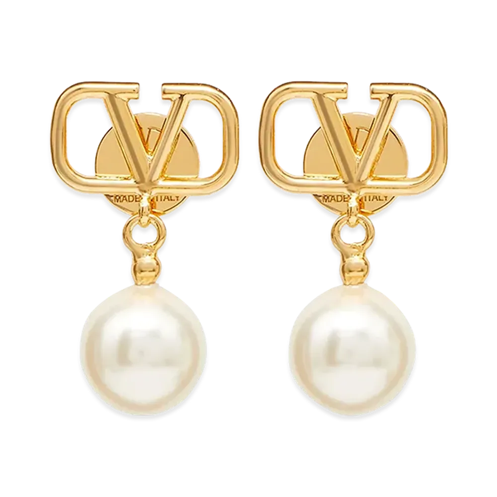 Valentino Garavani Women's V Logo Signature Earrings "Gold"