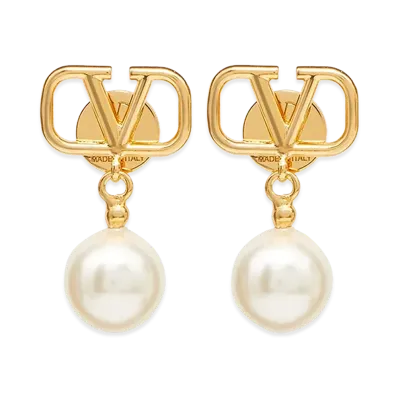 Valentino Garavani Women's V Logo Signature Earrings "Gold"