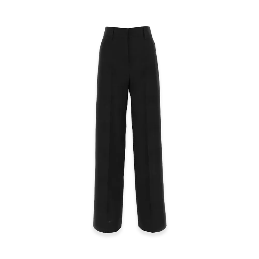 Burberry Women's Wool Blend Wide-Leg Pant "Black"