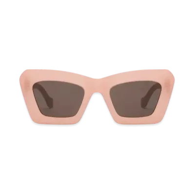 LOEWE Beveled Cateye Sunglasses "Light Pink"