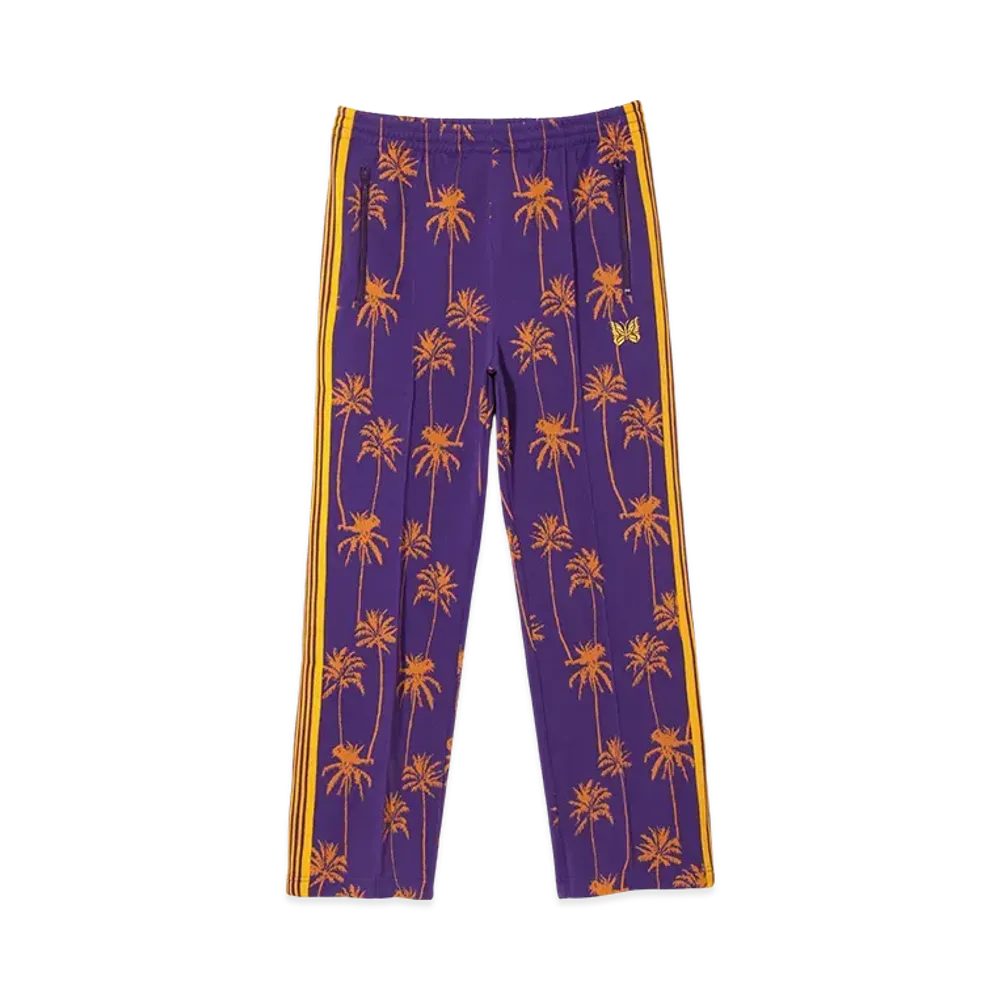 NEEDLES Track Pant - Poly JQ. / Parm Tree Stripe "Purple"