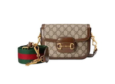 GUCCI Horsebit 1955 Mini Bag "GG Supreme Canvas"