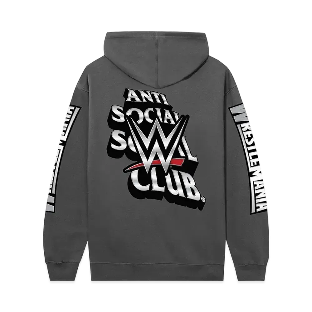 ANTI SOCIAL SOCIAL CLUB x WWE Wrestlemania Hoodie "Charcoal"
