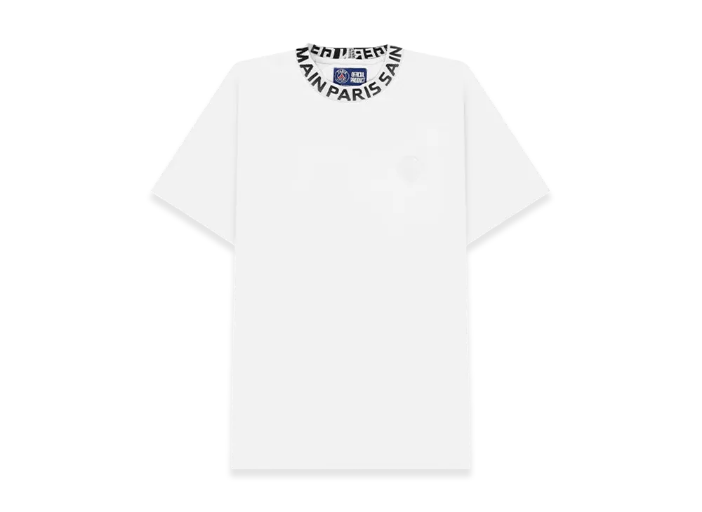 Nike x Paris Saint Germain Jacquard Neck & EMB Logo T-Shirt "White"