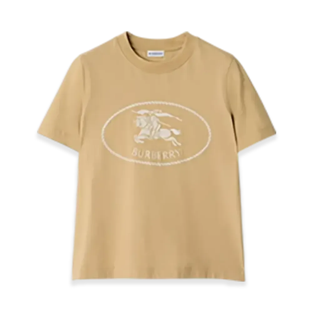 Burberry Night Stamp Cotton T-shirt "Flax"