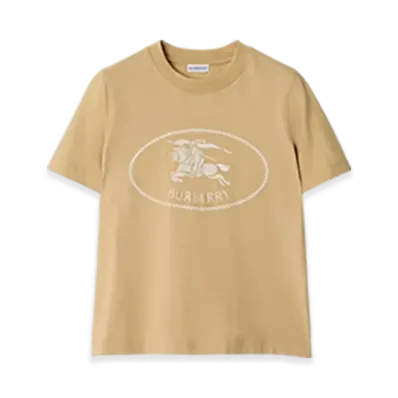 Burberry Night Stamp Cotton T-shirt "Flax"