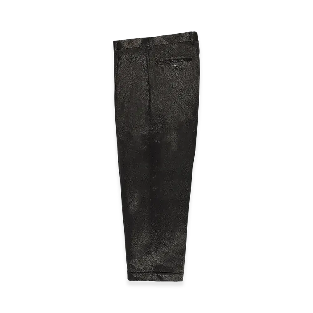 WACKO MARIA x Dormeuil Glitter Pleated Trousers (Type-1,2,Double) "Black/Gold"