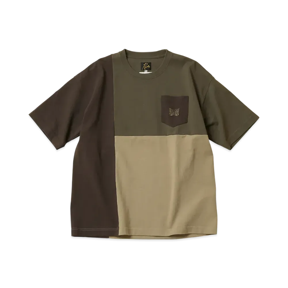 NEEDLES x ts(s) 3 Color Block Pocket T-Shirt "Khaki"