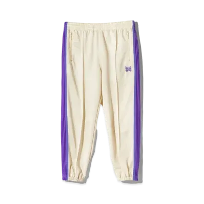 Needles for NEPENTHES Zipped Track Pant - Poly Smooth "Ivory"