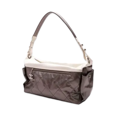 CHANEL Paris Biarritz Shoulder Bag "White/Bordeaux"