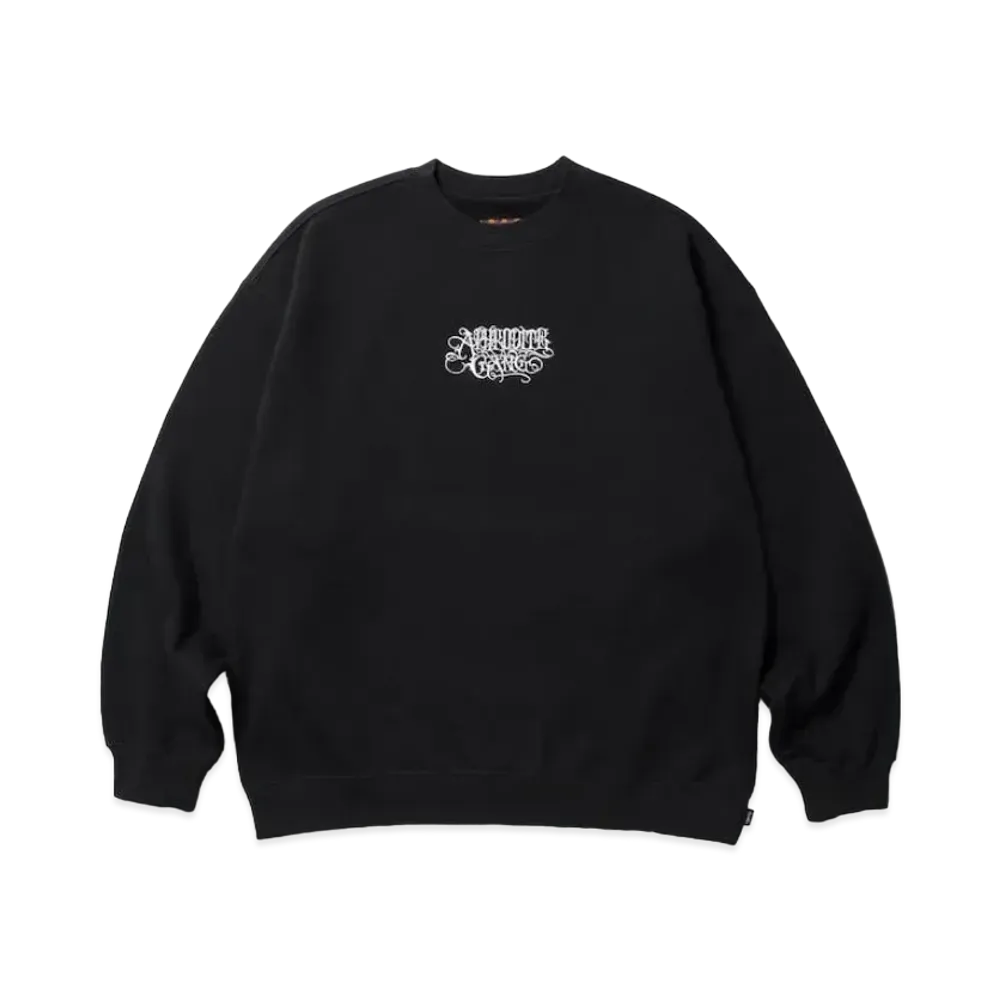APHRODITEGANG Classic Logo Crew Neck Sweat Shirt "Black White"