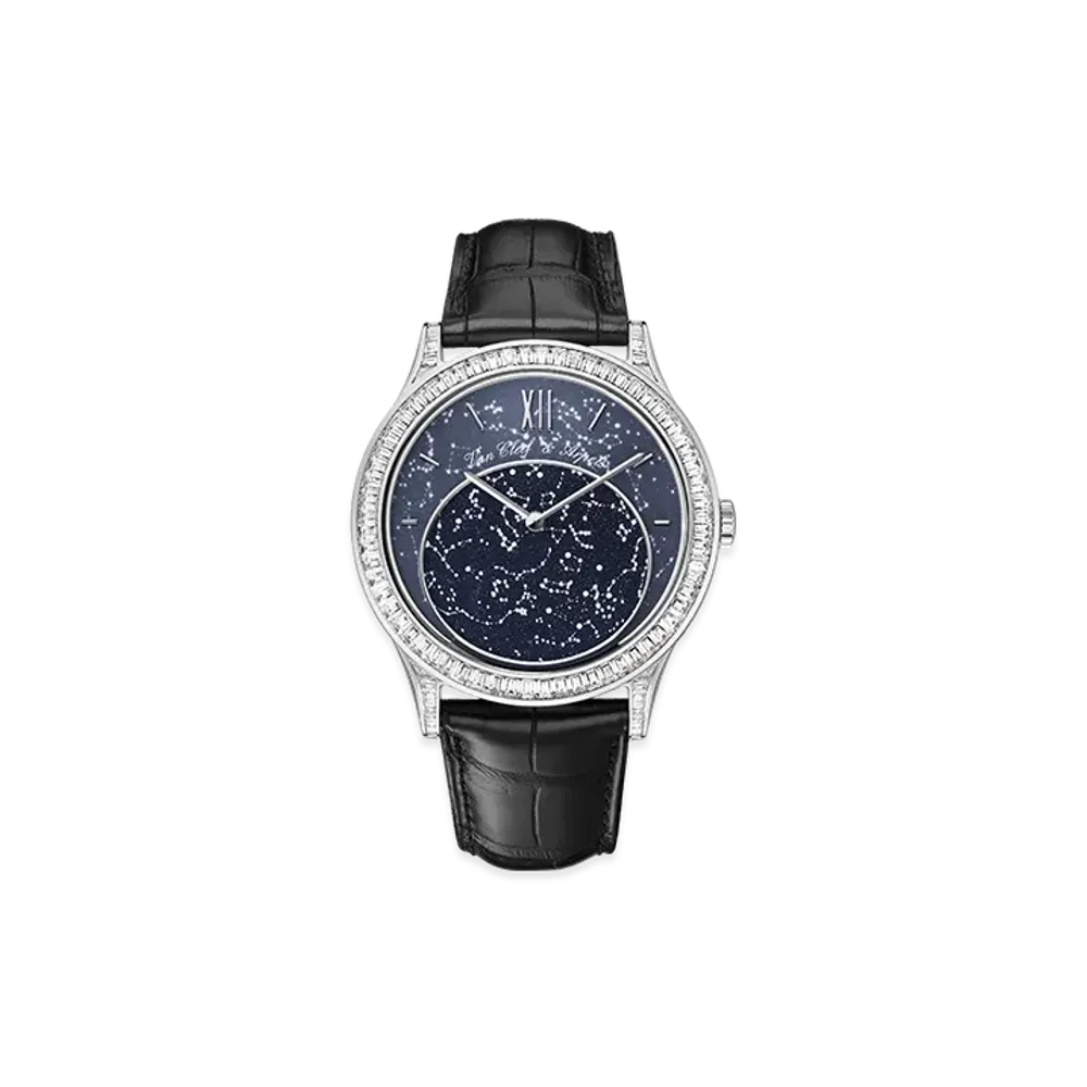Van Cleef & Arpels Midnight in Paris watch "18K White gold/Aventurine/Quartz/Diamond/Meteorite"