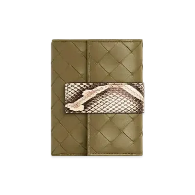 Bottega Veneta Tag Tri-Fold Zip Wallet Japan Exclusive "Algae/Rock/Bone/Fondant/Drizzle"