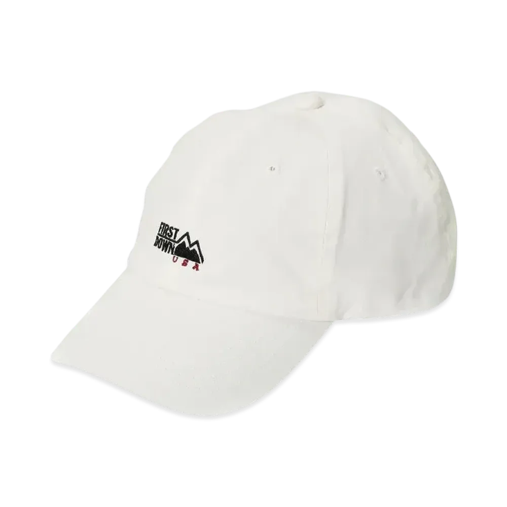 FIRST DOWN Logo Twill Cap "White"