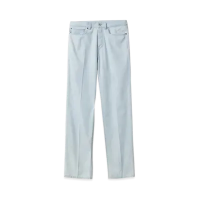 MIU MIU Women's Five Pocket Chambray Denim Jeans "Light Blue"
