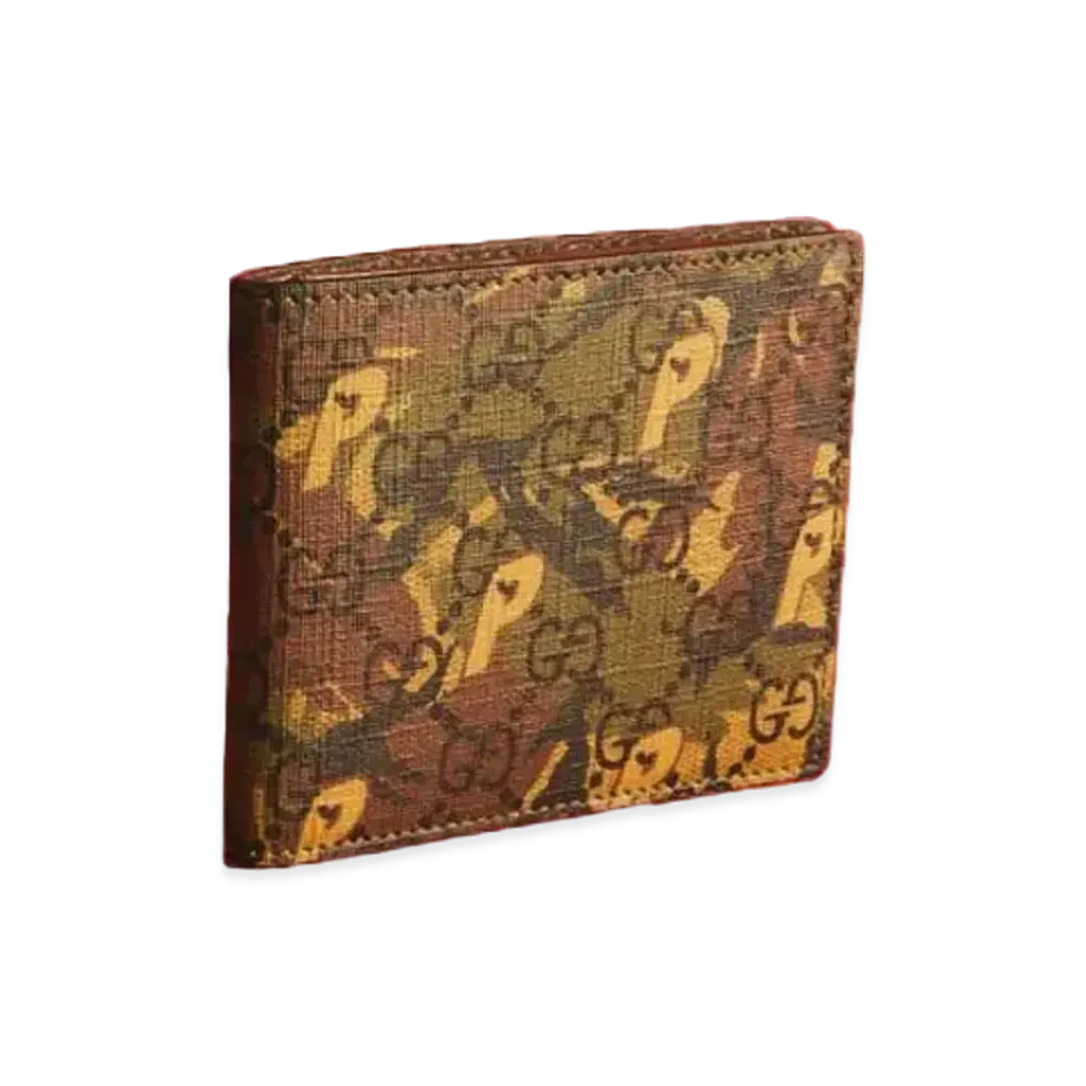 PALACE GUCCI GG-P Supreme Bi-fold Wallet "Camouflage"