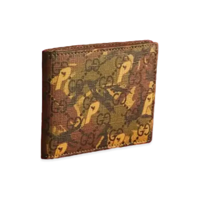 PALACE GUCCI GG-P Supreme Bi-fold Wallet "Camouflage"