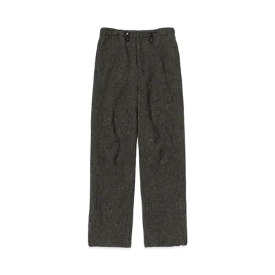 AURALEE WOOL HAIRLINE LIGHT TWEED OVER PANTS "Charcoar"
