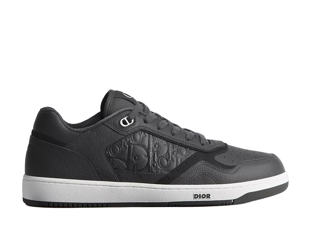 Dior B27 Uptown Low-Top Sneaker in Grained Calfskin and Dior Gravity Grained Leather "Deep Gray"