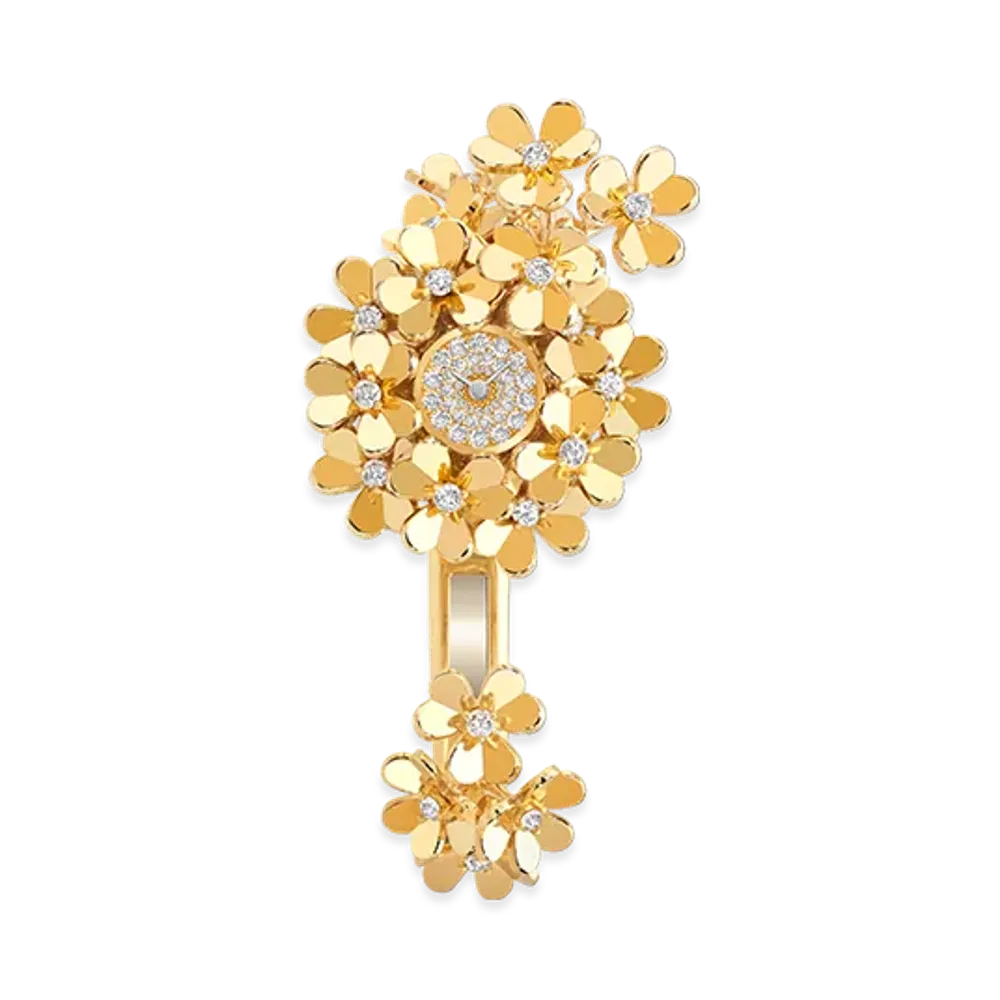 Van Cleef & Arpels Frivole Secret watch medium model "18K Yellow gold/Diamond"