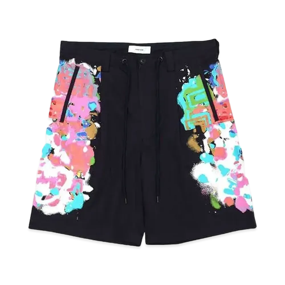 FACETASM SPRAYPAINT SHORTS "NAVY"