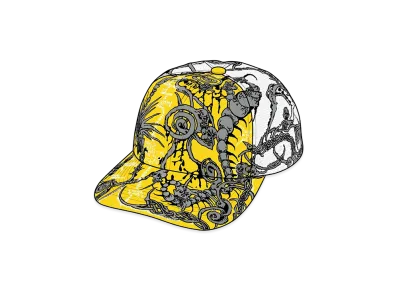 Supreme Wombat Embroidered Mesh Back 6-Panel "Yellow"