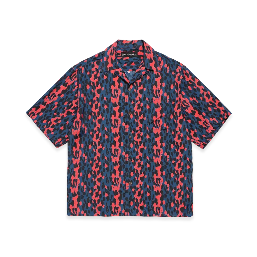WACKO MARIA Leopard Hawaiian Shirt "Blue"