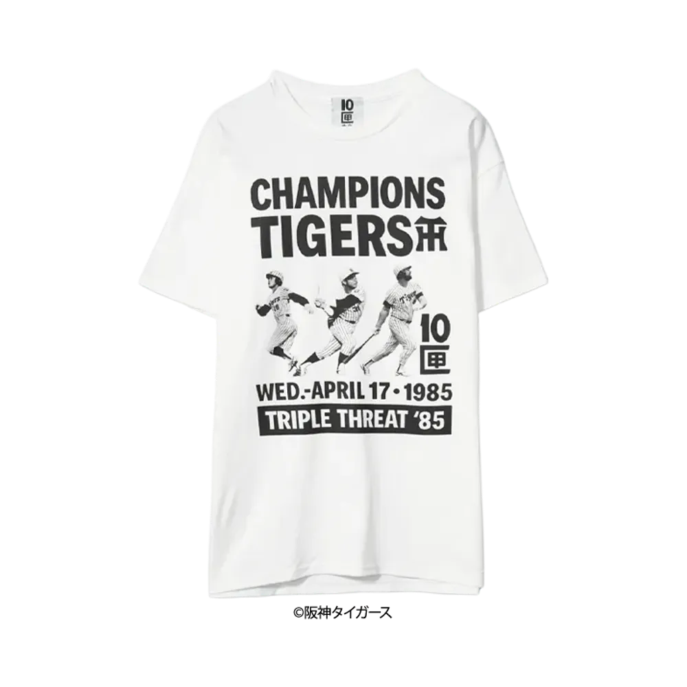 阪神タイガース90周年記念 \ TENBOX TRIPLE THREAT '85 TENBOX TEE "WHITE"
