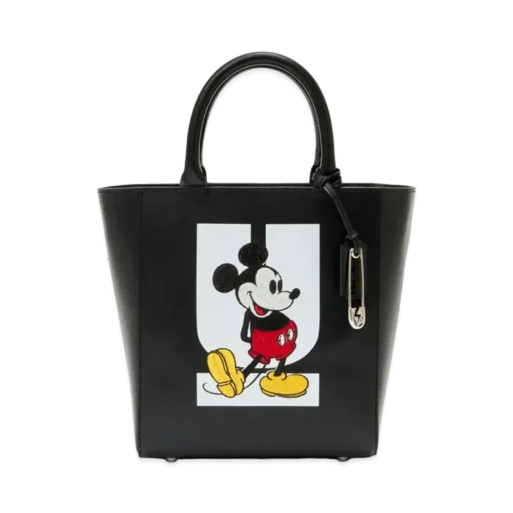 UNDERCOVER x Disney Cowhide Leather Tote Bag Mickey Mouse "Black"