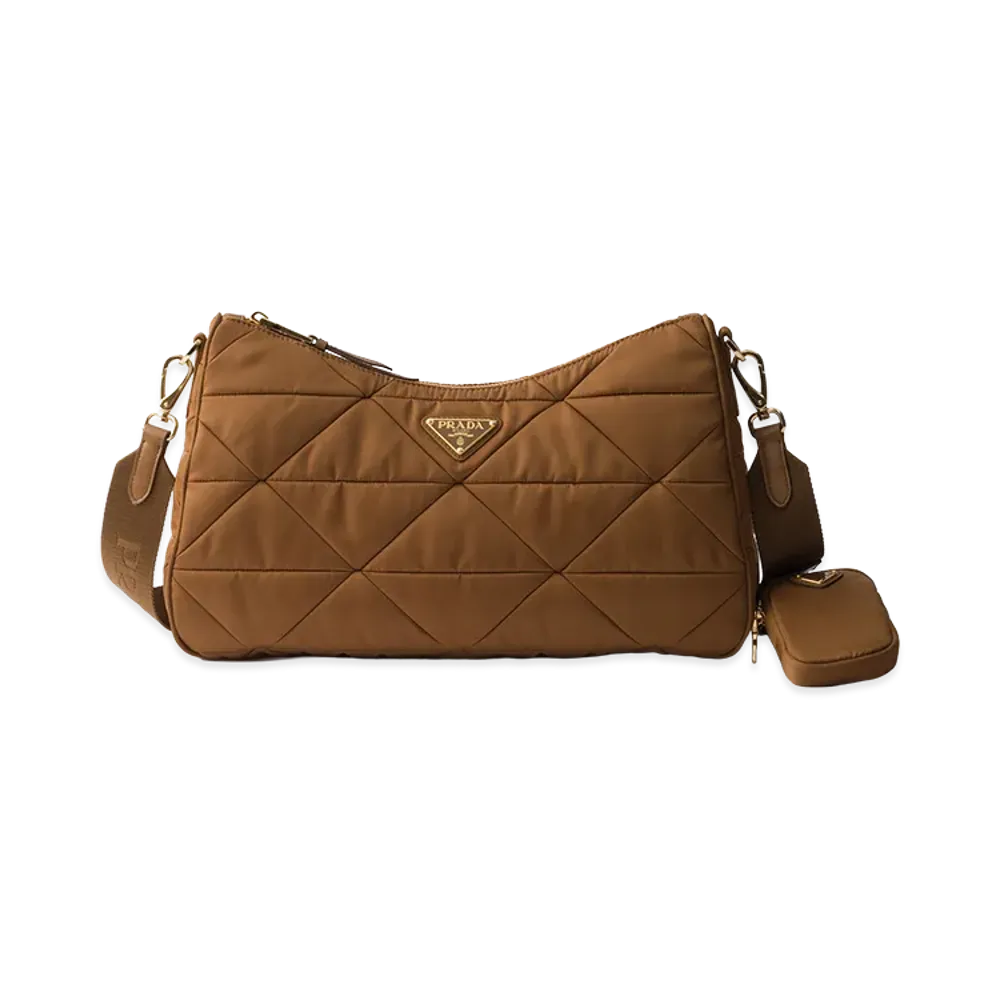 PRADA Large Padded Re-Nylon Bag "Brandy"