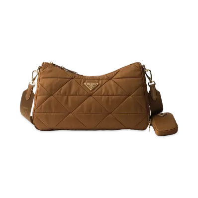 PRADA Large Padded Re-Nylon Bag "Brandy"