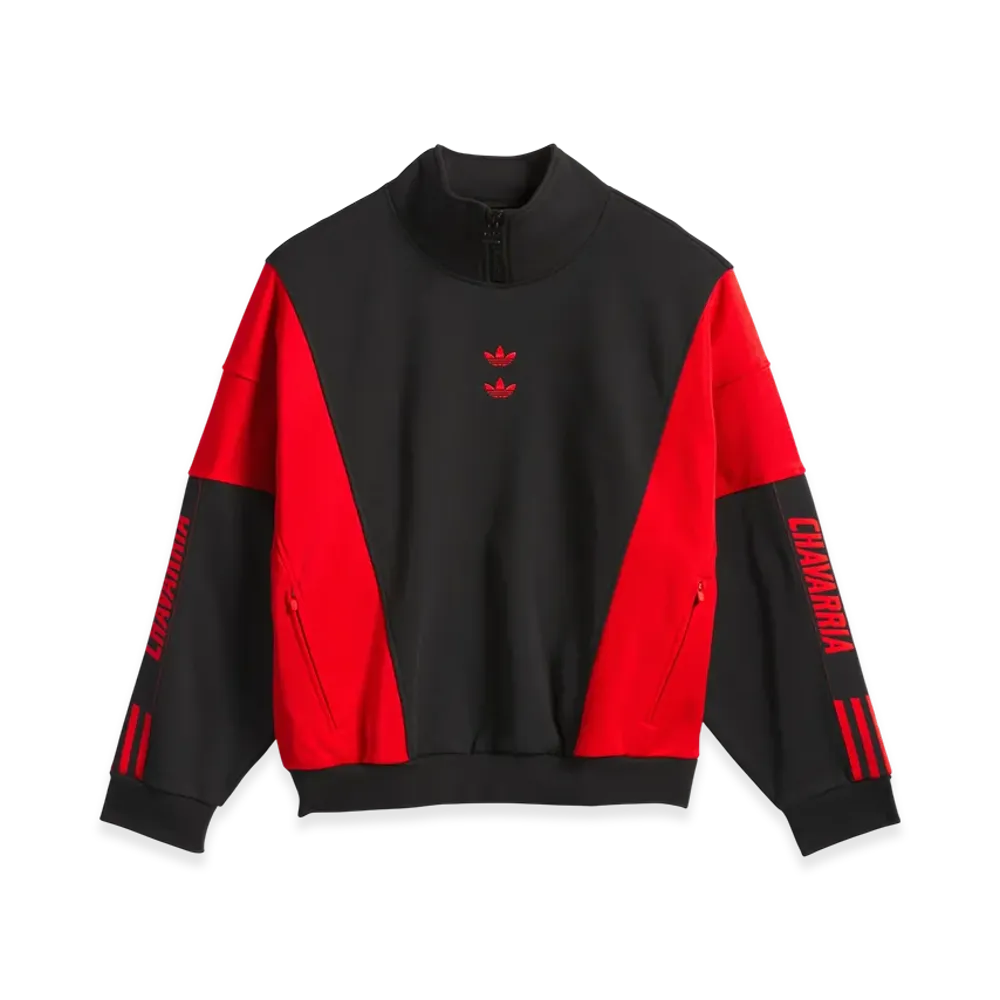 adidas x Willy Chavarria Watsonville Mock Neck Jumper "Black/Red"