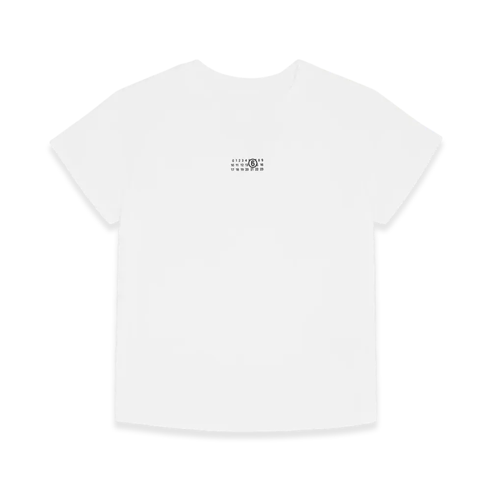 MM6 Maison Margiela Women's Numeric Cotton Jersey T-Shirt "White"