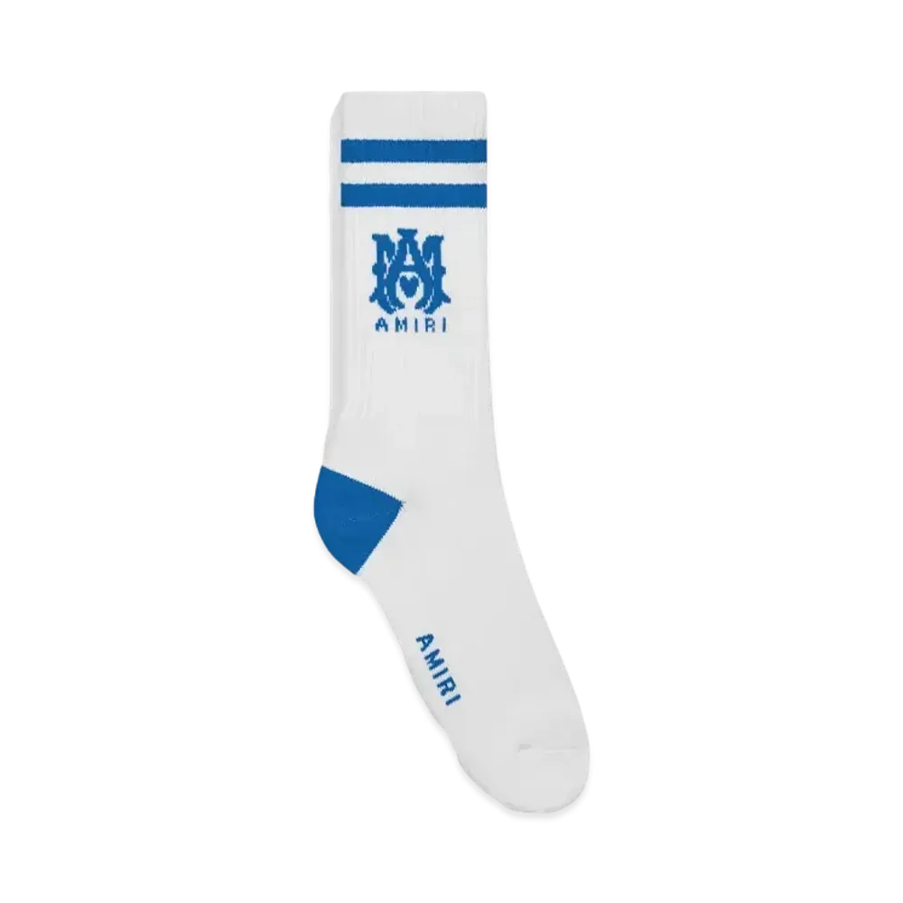 AMIRI MA Stripe Socks "White Blue"