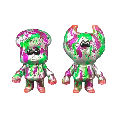 MEDICOM TOY / HUMAN ROBOT Pandead (Silver Canvas) Shockun And Wassan Set