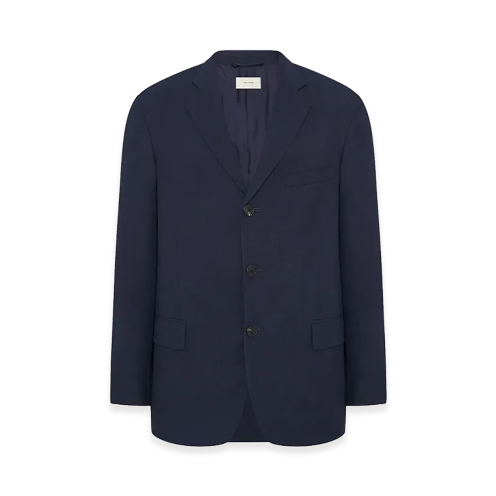 The Row Poe Virgin Wool Jacket "Navy"
