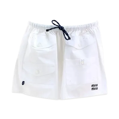MIU MIU Women's Poplin Skirt "White"
