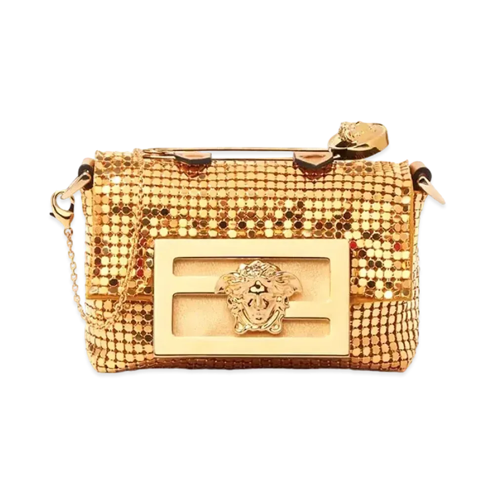 FENDI x Versace Fendace Nano Baguette Micro Bag "Gold"