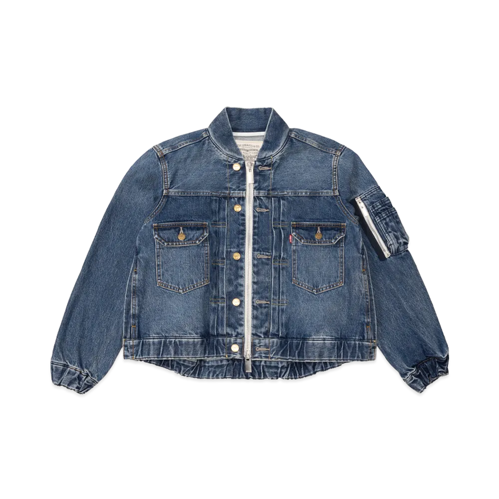 sacai x Levi's Women's Blouson Jacket "Blue"
