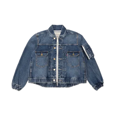 sacai x Levi's Women's Blouson Jacket "Blue"
