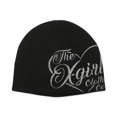 X-Girl Women's Heart Script Logo Beanie "Black"