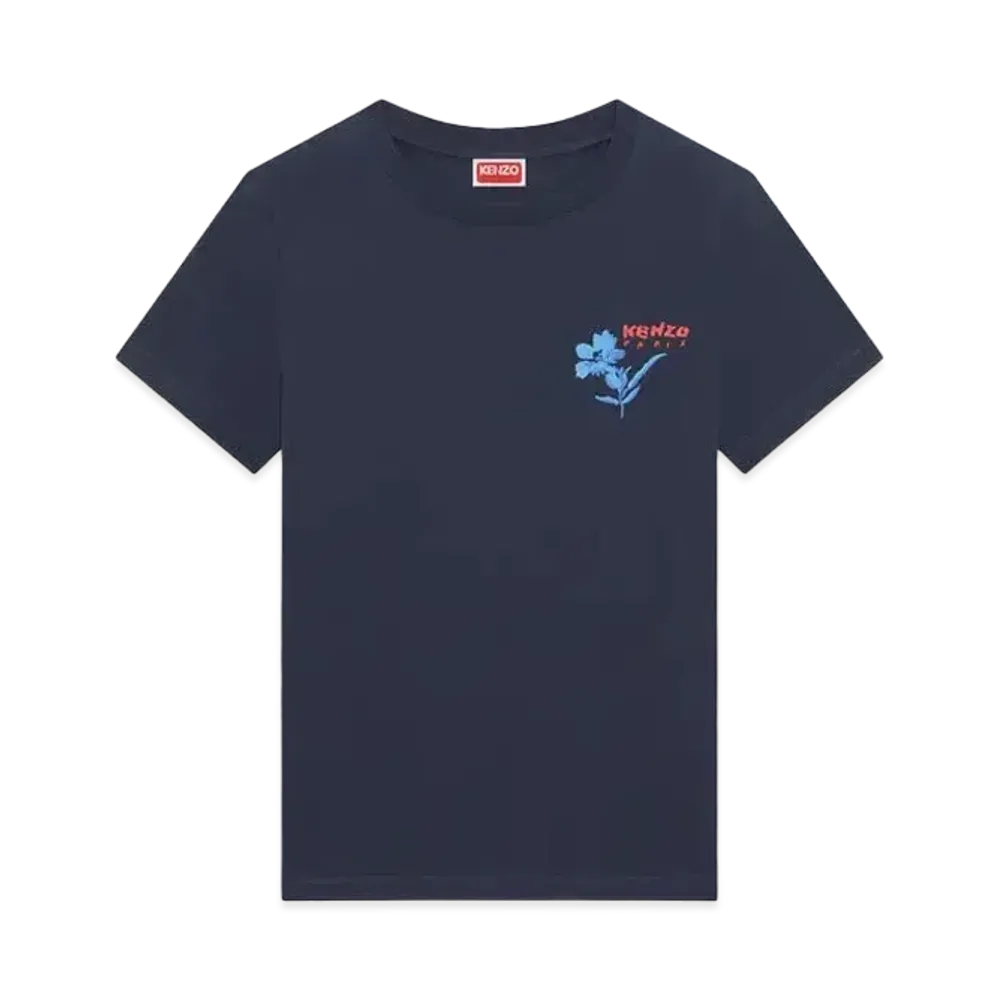 KENZO 'DRAWN FLOWERS' T-shirt "Midnight Blue"