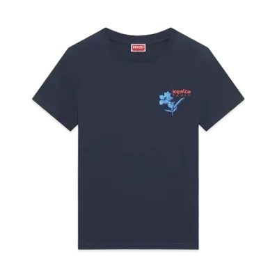 KENZO 'DRAWN FLOWERS' T-shirt "Midnight Blue"